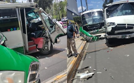 Choque de microbuses en la GAM deja 8 personas heridas