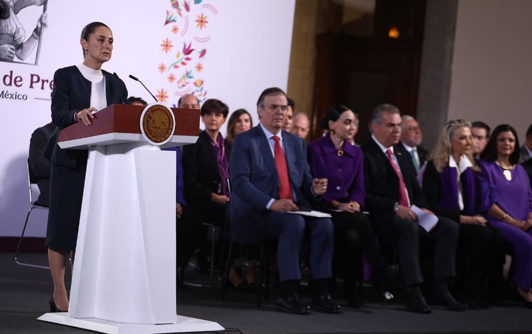 Claudia Sheinbaum en su conferencia matutina del 27 de noviembre. Foto: Berenice Fregoso/EL UNIVERSAL