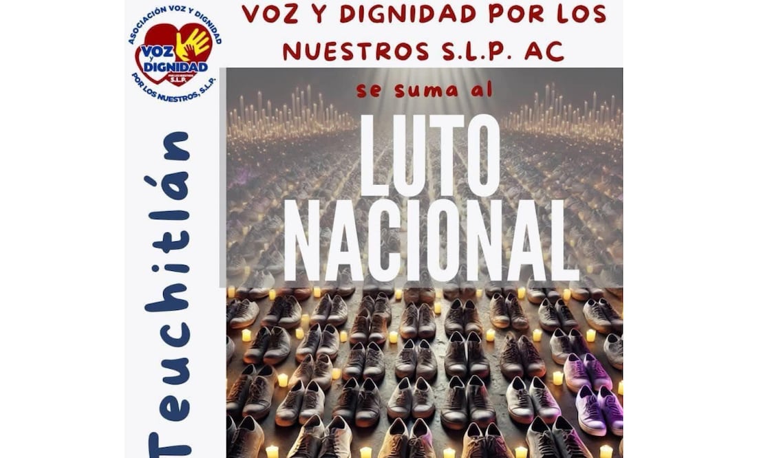 Madres buscadoras de San Luis Potosí se suman al Luto Nacional por campos de exterminio en Teuchitlán (13/03/2025). Foto: Especial