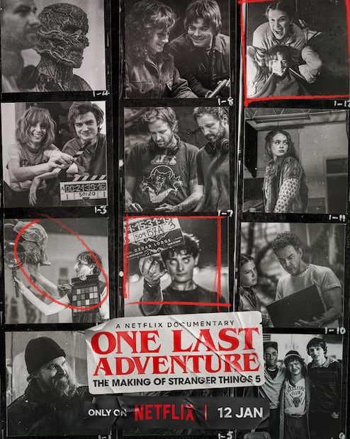 Póster de "One Last Adventure: The making of Stranger Things 5". Foto: Netflix