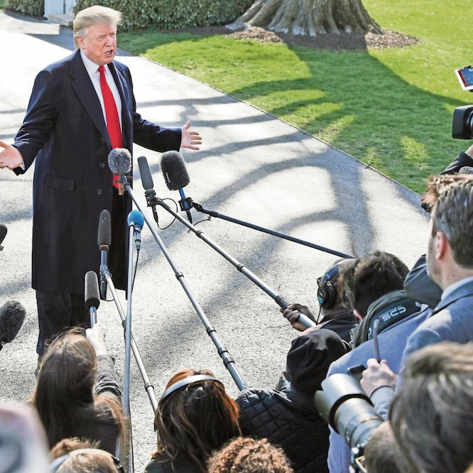 El presidente estadounidense, Donald Trump, el pasado 28 de marzo, en la Casa Blanca, en Washington. JACQUELYN MARTIN. AP