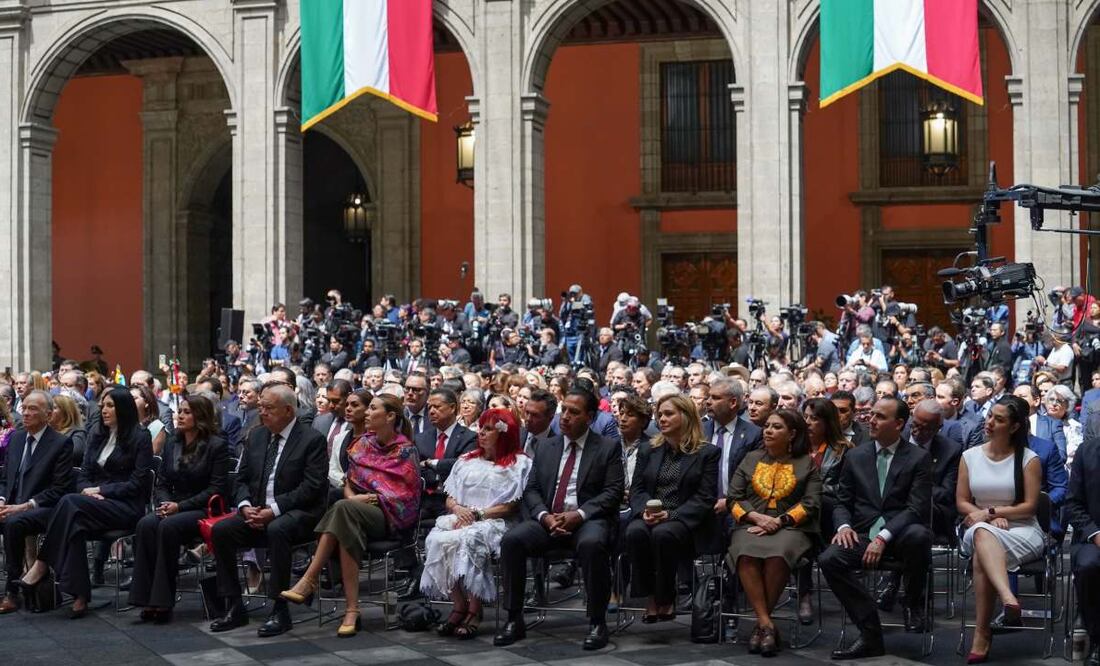 Gobernadores de Morena y oposición respaldan a Claudia Sheinbaum en su Primer Informe de Gobierno; destacan avances en seguridad, economía y la relación con Estados Unidos. Foto: Presidencia