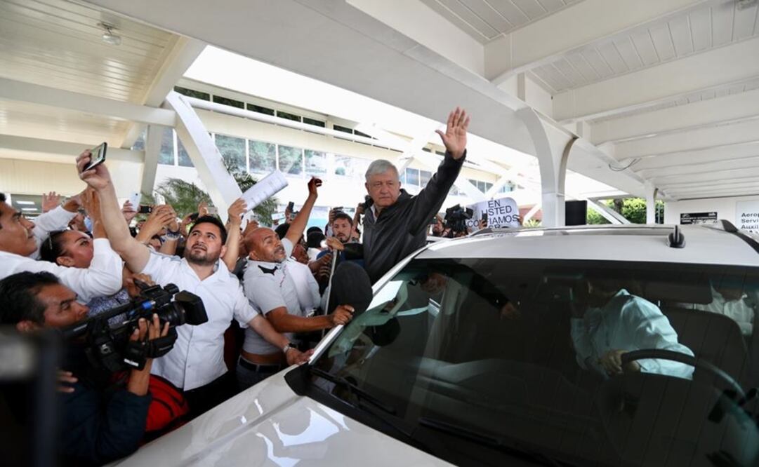 El presidente Andrés Manuel López Obrador a su arribo a Chiapas. Foto: Valente Rosas/EL UNIVERSAL