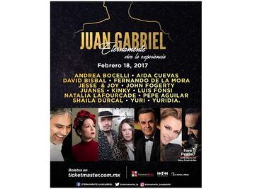Dan a conocer cartel de homenaje a Juan Gabriel