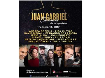 Dan a conocer cartel de homenaje a Juan Gabriel