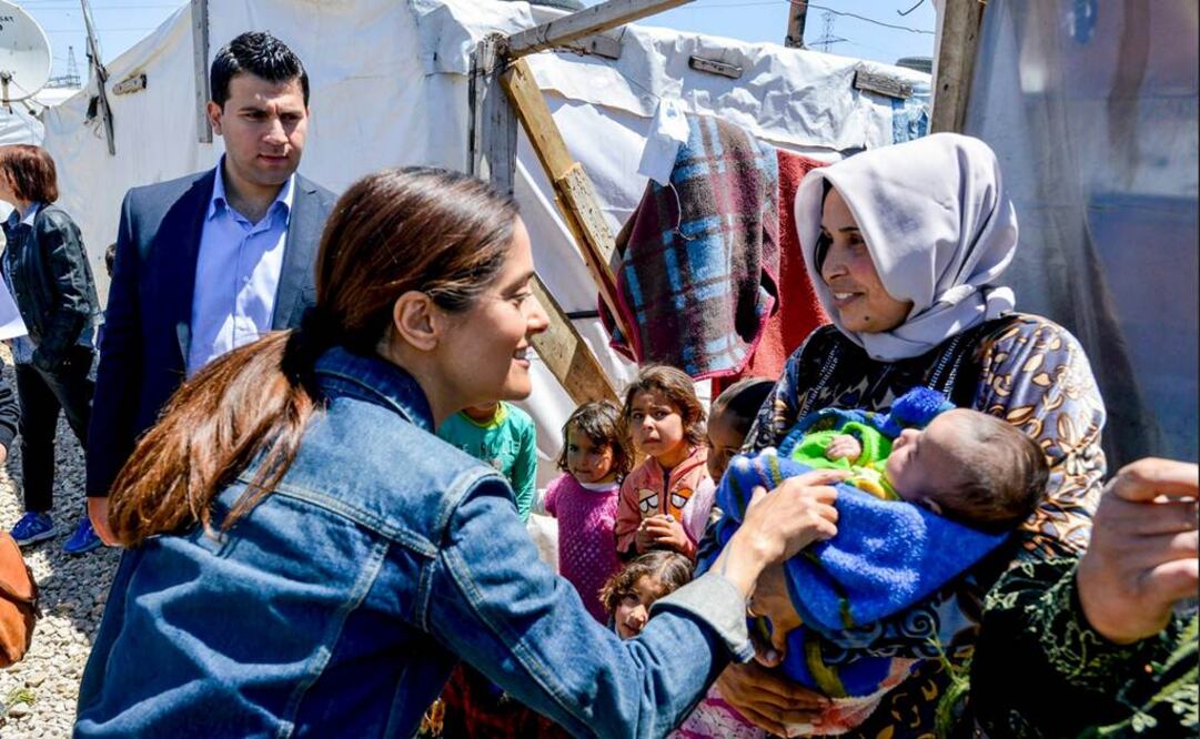 La actriz mexicana convivió con refugiados e instó a apoyar una campaña de UNICEF  Foto: Reuters