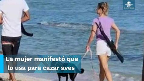 Turista con rifle asusta a vacacionistas en playas de Yucatán