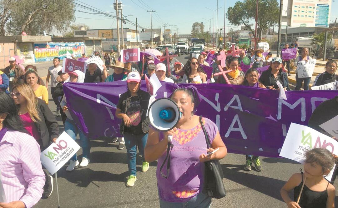 El Edomex es primer lugar nacional en lesiones dolosas contra mujeres, por ello las marchas. Foto: ARCHIVO EL UNIVERSAL