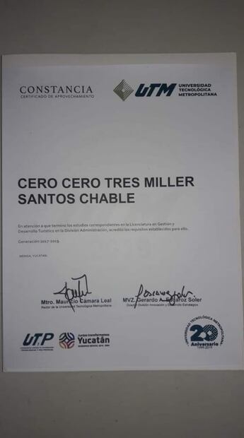 Joven se vuelve viral por tener el nombre más raro en Mérida