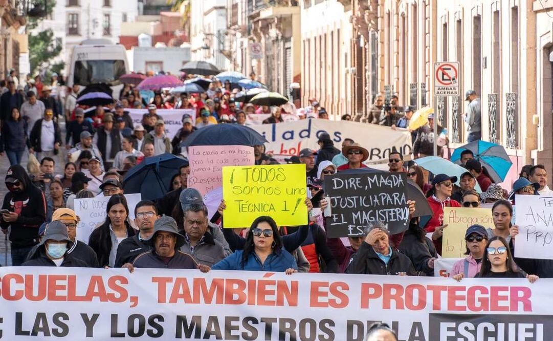 Por segundo día, el magisterio de Zacatecas realiza acciones de protesta
Foto: Diana Valdez