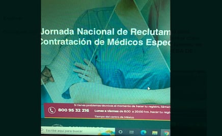 Médicos reportan fallas en plataforma para plazas de especialistas