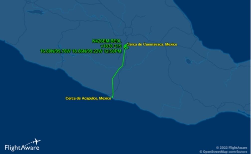 Esta es la ruta que tomó la aeronave que se desplomó en supermercado de Temixco