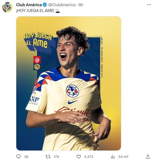 Tuit del América, previo a su duelo en la Jornada 9 del Apertura 2023 - Foto: @ClubAmerica en X