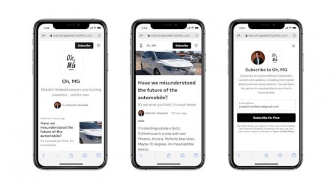 Facebook lanza su plataforma de boletines informativos