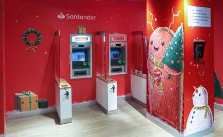 Santander “enchula” 50 sucursales con motivos navideños