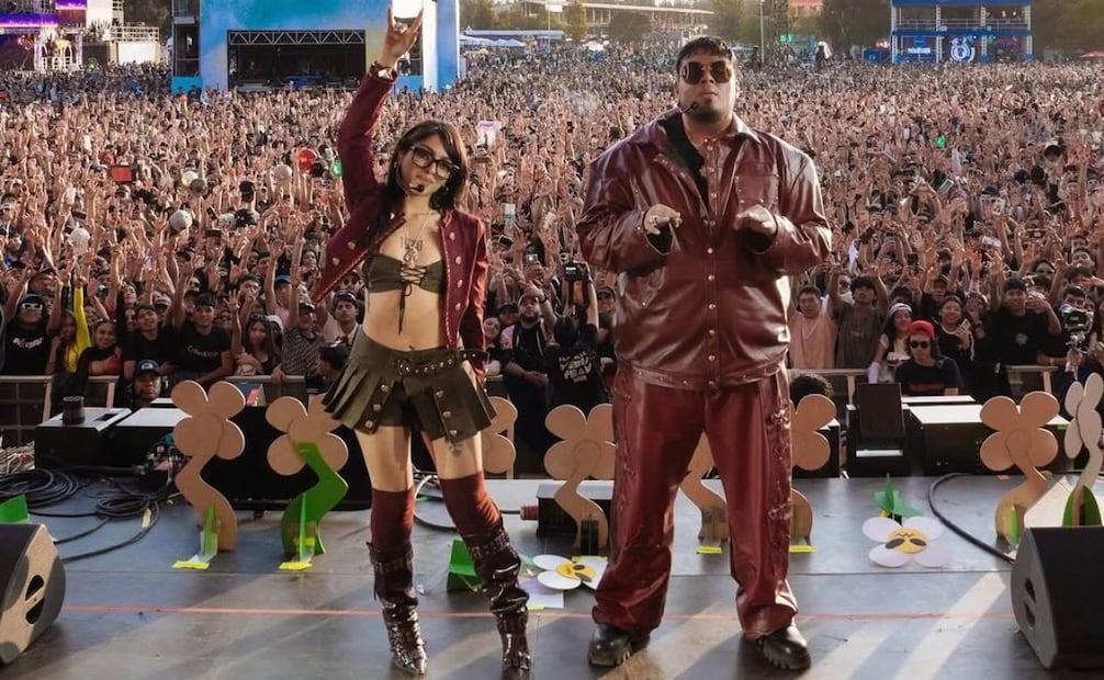 Cachirula y Loojah en el escenario del Flow Fest. Foto: Tomada de instagram @cachirulaa