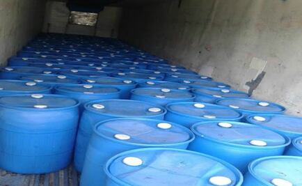 Aseguran 19 mil litros de precursores químicos en Chiapas