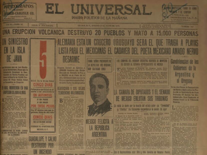 Amado Nervo, el poeta mexicano que enlutó a América Latina con su muerte