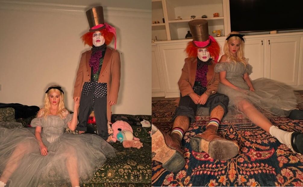 Selena Gómez y Benny blanco se adentran al mundo de "Alicia en el país de las maravillas". Foto: Instagram oficial.