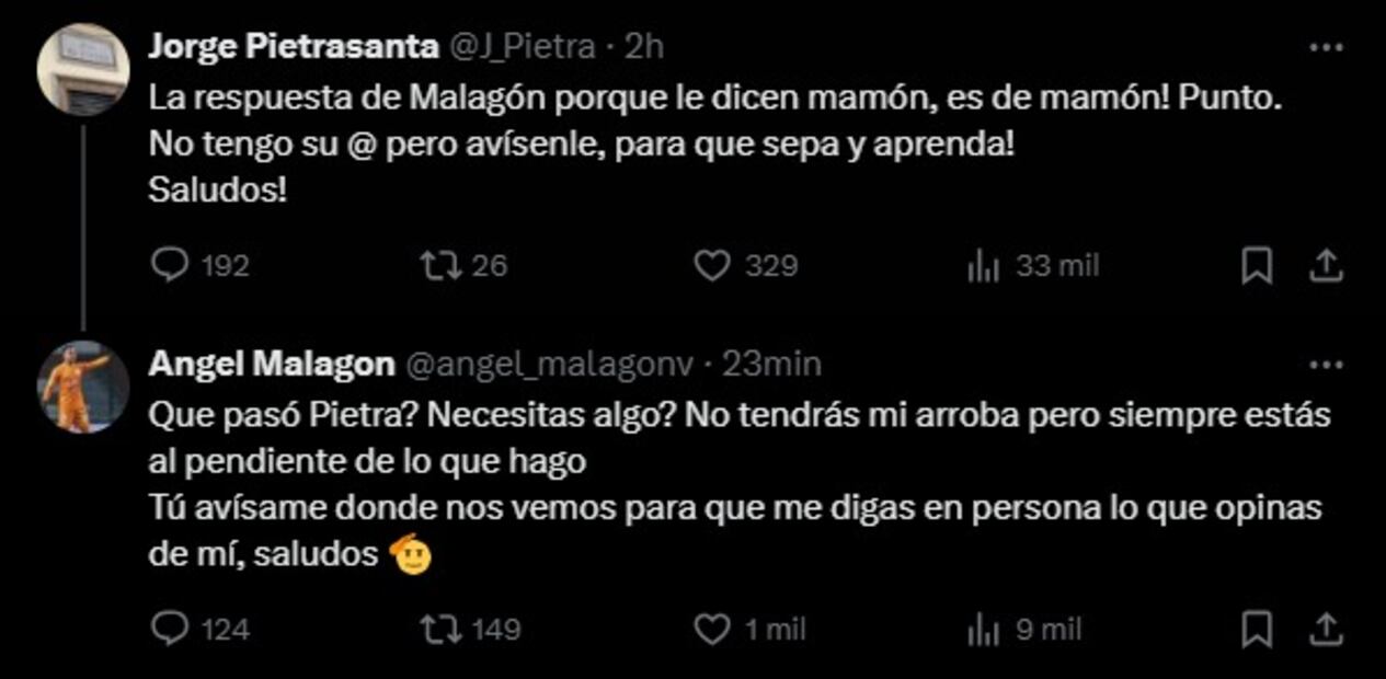 Ángel Malagón retó a Jorge Pietrasanta "para que me digas en persona lo que opinas de mí" / Foto: Especiales