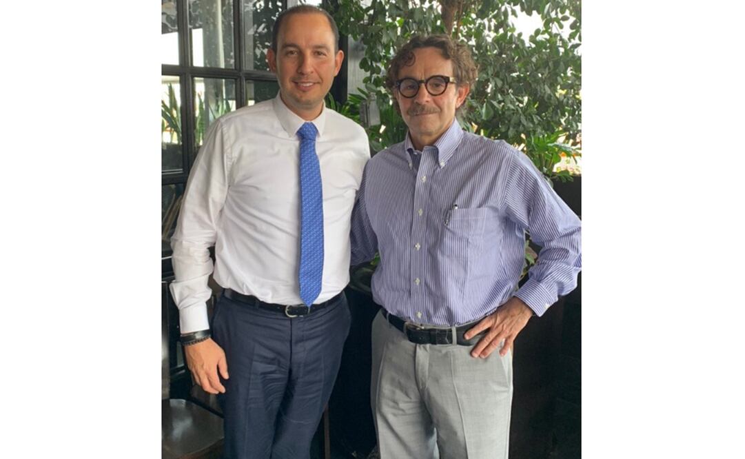 Marko Cortés, líder nacional del PAN y Gabriel Quadri, excandidato presidencial. Foto: Twitter @MarkoCortes