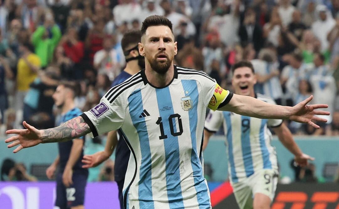 Messi tras anotar en Qatar 2022 / FOTO: AFP
