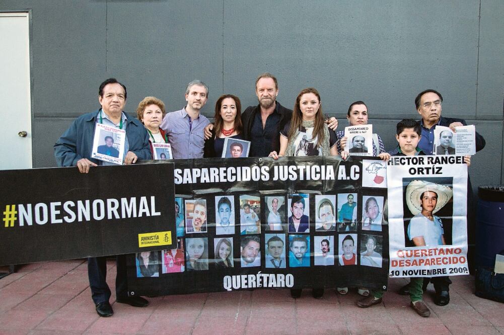 Sting se ha unido a diversas causas sociales en el país y aquí lo hizo en una campaña de Amnistía Internacional (CORTESÍA)