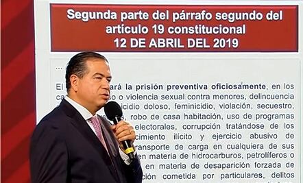 Si se elimina la prisión preventiva se cometería un “fraude” a la Constitución: SSPC
