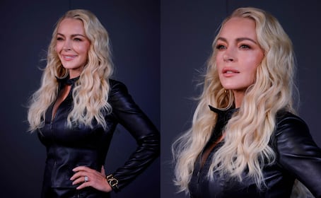 Lindsay Lohan impacta Nueva York con look de cuero y se luce más joven que nunca
