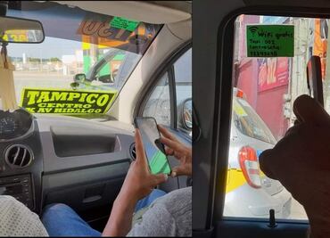El taxi con WiFi incluido sí existe y es de Tampico