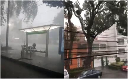 Fotos y videos de la tormenta y granizo que caen en la CDMX