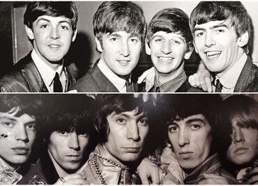 ¿The Beatles o The Rolling Stones? Mick Jagger replica a Paul McCartney