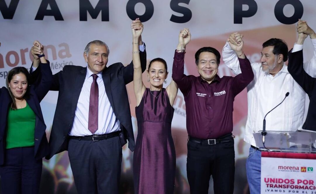 Claudia Sheinbaum al ganar la encuesta. Foto: Diego Israel/ EL UNIVERSAL