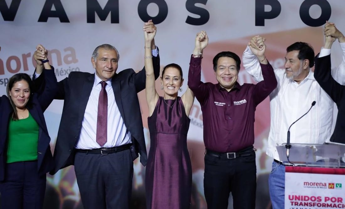 Claudia Sheinbaum al ganar la encuesta. Foto: Diego Israel/ EL UNIVERSAL