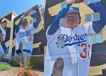 Así es el impresionante mural de Fernando Valenzuela en Los Ángeles; a cinco meses del fallecimiento del Toro