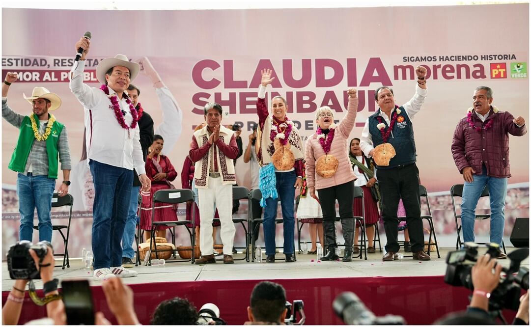 Mario Delgado en un mitin de Sheinbaum. Foto: @mario_delgado