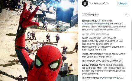 El nuevo Spider-Man se toma selfi desde las alturas
