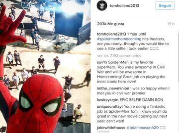 El nuevo Spider-Man se toma selfi desde las alturas