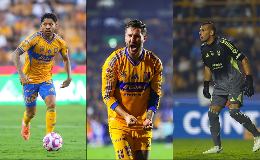 Javier Aquino, André-Pierre Gignac y Nahuel Guzmán, leyendas de Tigres / Fotos: Imago7
