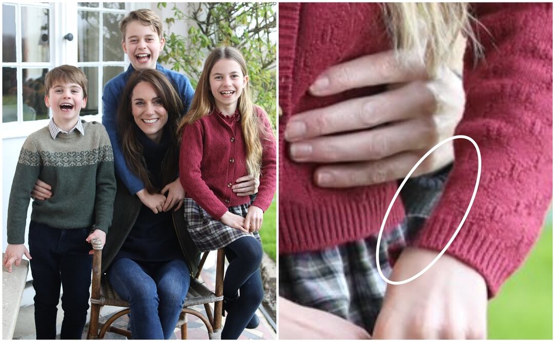 Usuarios no tardaron en notar que algo andaba mal en la foto de la princesa Kate con sus hijos. Foto: X @mihailo____