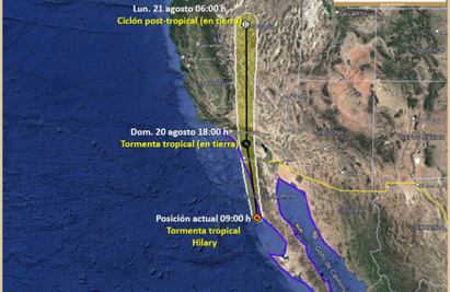 Huracán "Hilary" se degrada a tormenta tropical; estos son los nuevos pronósticos