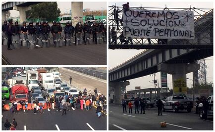 Antimotines vigilan bloqueo en la México-Puebla