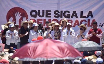 Félix y Evelyn Salgado promueven revocación de AMLO cantando y bailando