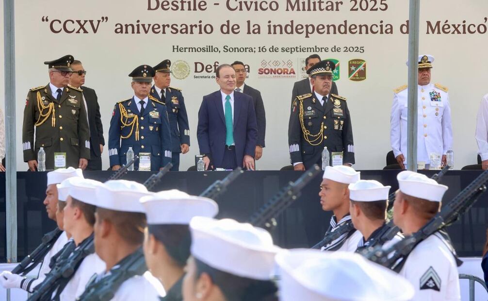 Desfile Cívico Militar 2025 en Sonora (16/09/2025). Foto: Especial