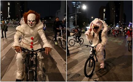 Desde osos panda hasta Pennywise: así fue la rodada ciclista en CDMX