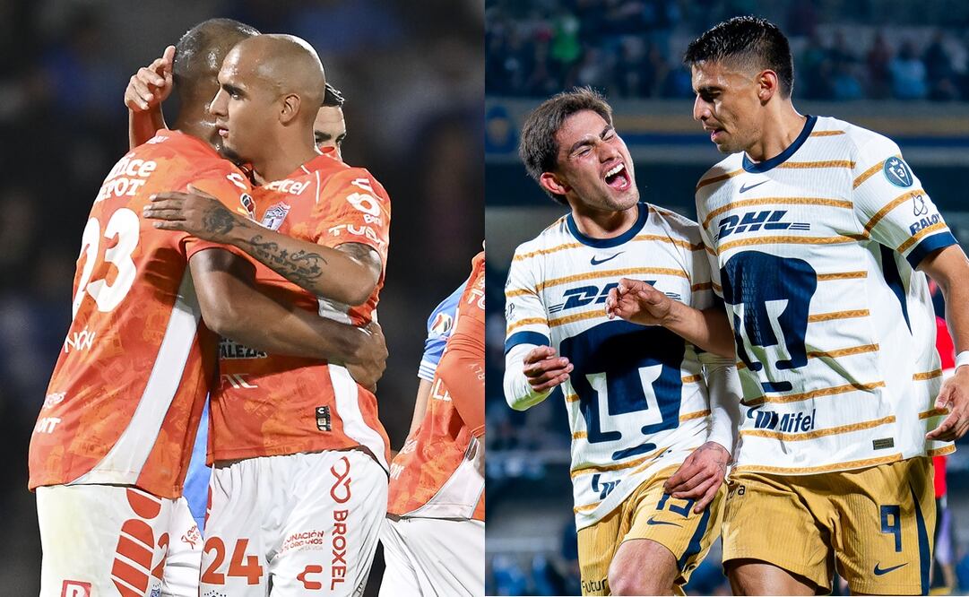 Pachuca y Pumas en festejo, durante la Jornada 6 del Clausura 2025 - Fotos: Imago7