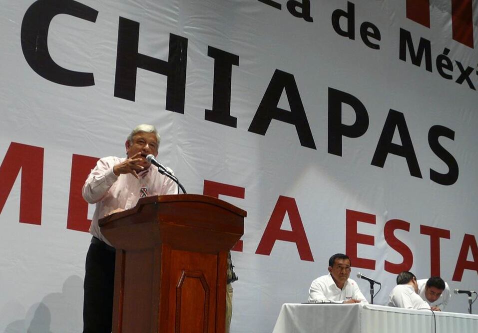 López Obrador cerrará este miércoles en Tuxtla Gutiérrez las campañas de Morena en Chiapas. Foto Archivo/EL UNIVERSAL