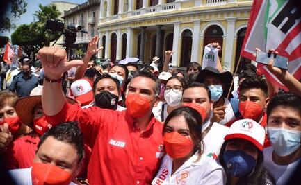 Alejandro Moreno pide a priistas veracruzanos pedir el voto "con humildad"