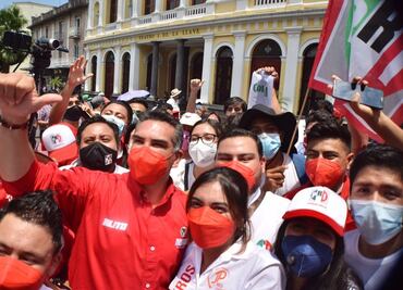 Alejandro Moreno pide a priistas veracruzanos pedir el voto "con humildad"