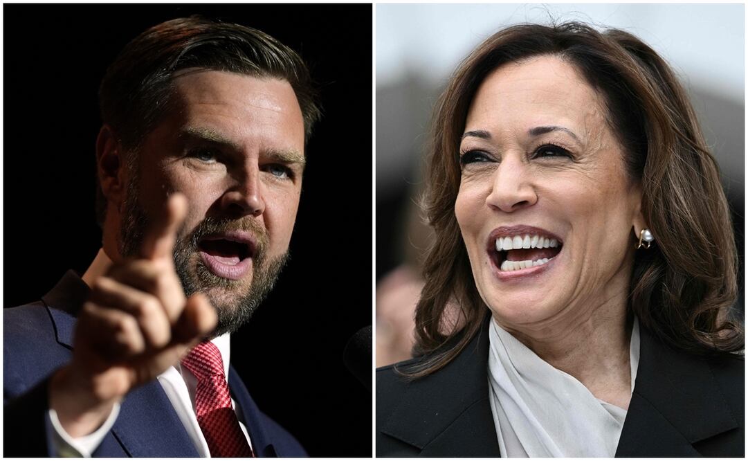 El candidato republicano a la vicepresidencia, J.D. Vance, calificó a la actual vicepresidenta de Estados Unidos, Kamala Harris, de “zar fronteriza” fracasada y la culpó de la crisis migratoria. Foto: AP y AFP